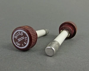 Lot of (2) Buss 300V GMF-1 6/10 Non-Rejection Time-Delay Fuses *NOS* - Picture 1 of 2