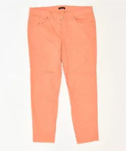 MASSIMO DUTTI Womens Skinny Casual Trousers US 10 Large W34 L26 Orange K002 - Picture 1 of 4
