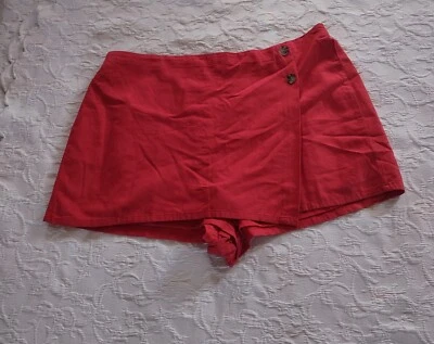 Pantalones Cortos Falda Arizona Jeans, Talla XXL Color Borgoña, 18 Pulgadas Excelente Estado Foto 1 de 4