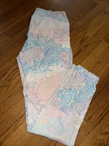 Lularoe TC TALL CURVY Pastel Paisley Geometric Leggings Jeggings Plus 💗224 - Picture 1 of 3