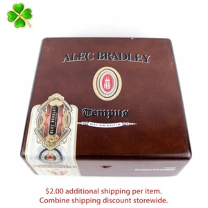 Caja de cigarros de madera vacía natural Alec Bradley Toro Tempus 7" x 7" x 2,5" - Imagen 1 de 12