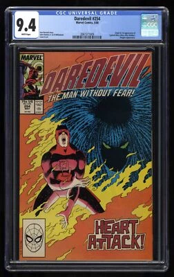 Daredevil #254 CGC NM 9.4 White Pages 1st Apearance Typhoid Mary! Marvel 1988 - Image 1 of 2