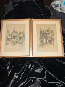 2 Vintage Framed Marjorie C. Bates London England Prints - Picture 1 of 10