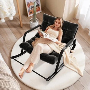 Outdoor Rocking Chair Indoor Papasan Chair Lounge Chair for Bedroom Living Room - Picture 1 of 22