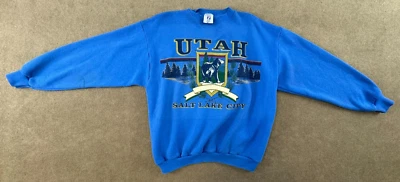 Sudadera De Colección Salt Lake City Utah Oso Árboles Talla Grande Logo 7 Hecha en EE. UU. Foto 1 de 4