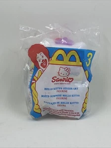 Juguete Happy Meal McDonald's 2000 vintage Sanrio Hello Kitty arte adhesivo #3 sellado - Imagen 1 de 2