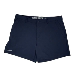 Watermen 16 Navy Blue Drawstring Waist Polyester Stretch Women's Hybrid Short - Picture 1 of 6