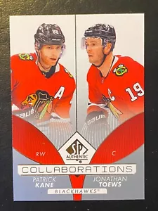 Patrick Kane/Jonathan Toews 2022-23 Insert SP Authentic Collaborations C-3 - Picture 1 of 2