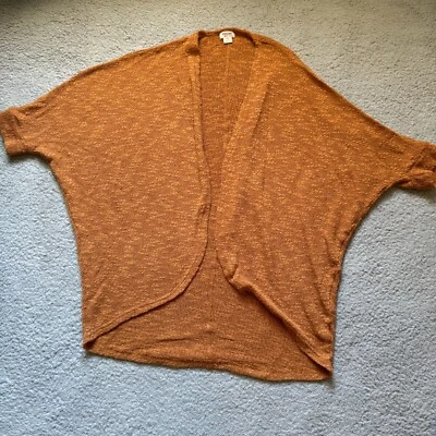 Mossimo Supply Co Cárdigan Manga Corta Suéter Top Naranja Para Mujer Pequeño Para Mujer Foto 1 de 4