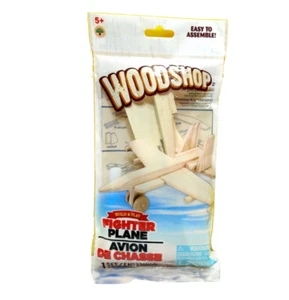 Fighter Plane Wooden Model Build & Play Easy Assembly Arts Craft Kit by WoodShop - Picture 1 of 3