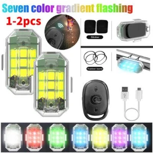 LED Strobe Light Rechargeable Flashing Lights 7 Colors Remote Control Wireless - Picture 1 of 16