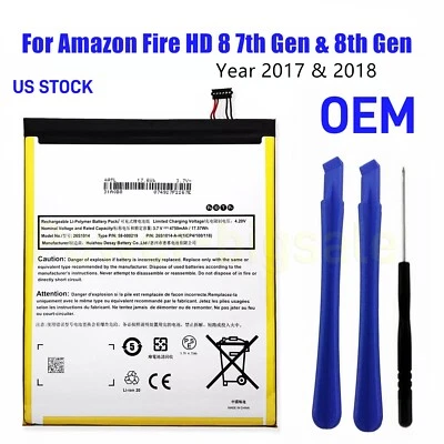 ✅Batería Original OEM para Amazon Fire HD 8 7ª/8ª Generación 58-000181 58-000219 Foto 1 de 2