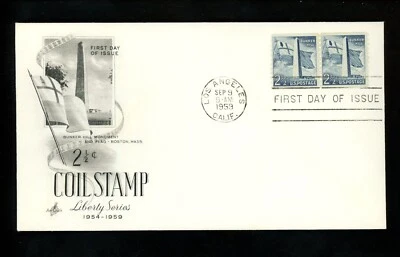 US FDC #1056 Artcraft M-5 1959 CA Bunker Hill Monument Liberty Series - Image 1 of 2