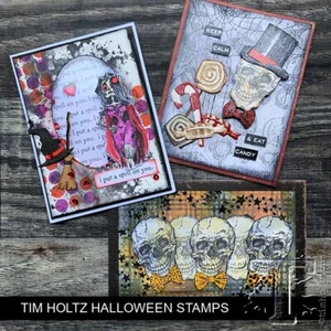 TIM HOLTZ HALLOWEEN STAMPS BY STAMPER'S ANONYMOUS MAKE SOMETHING "SPOOKTACULAR"! - Picture 1 of 95