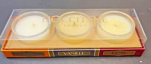 L OCCITANE Vanilla, Orange Blossom, Rose, Scented Candle Set 3 x 10 Hrs. NIB - Picture 1 of 3