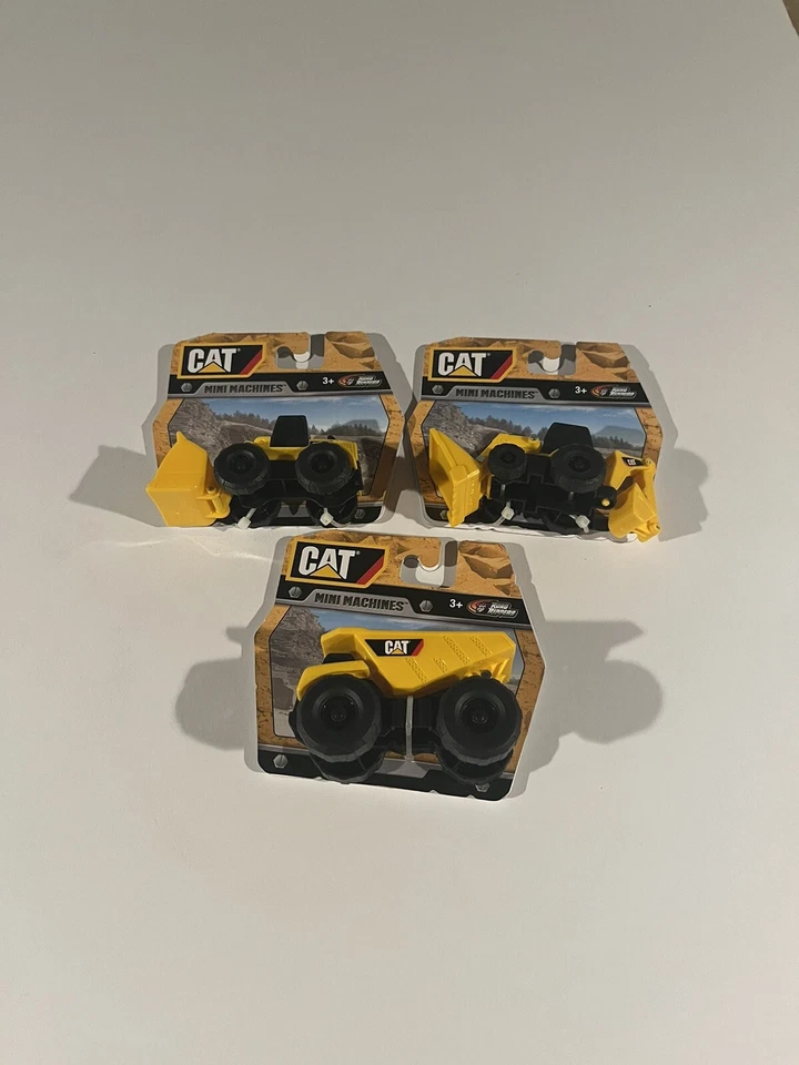CAT ROAD RIPPERS Mini Machines TOY LOT / SET of 3 Frontloader Backhoe 2016 NEW - Image 1 of 1
