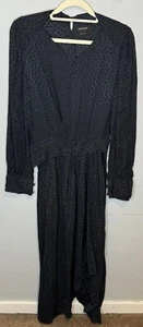 ISABEL MARANT Navy Jacquard Print Asymmetric ROMINA Stretch Silk Dress US2 FR34 - Picture 1 of 12