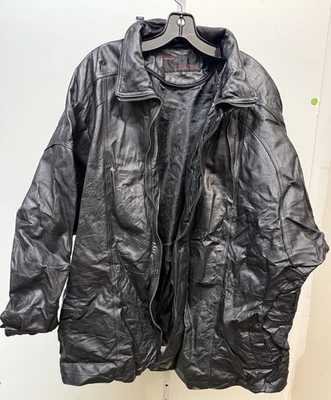 Phase Two Vintage Men’s Genuine Leather Jacket – Black – Size 2X - Image 1 of 4