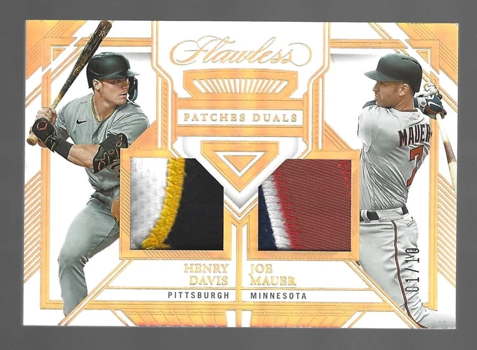 Parche Joe Mauer Henry Davis 2023 Panini impecable doble reliquias 1/10 💲 Foto 1 de 3