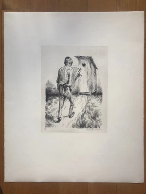 A. Paul Weber, Orig.- Lithographie 1970, signiert, Jedes Ding hat sein Schicksal - Bild 1 von 4