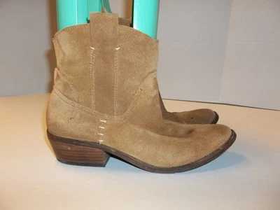 女式 9 码 Dolce Vita 棕色麂皮绒皮革拉踝靴短靴 — 第 1/4 张图片