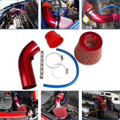 Cold Air Intake Filter Induction Set Pipe Power Flow Hose System Car Accessories - Image 1 of 4
