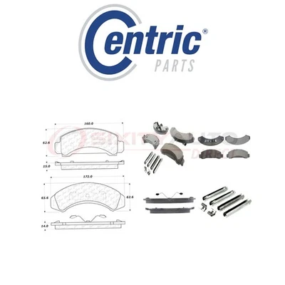 Centric Posi Quiet Metallic Brake Pads w Shims for 1994 Mazda B2300 2.3L L4 bv - Изображение 1 из 4