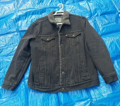 Chaqueta Levis Rancho Negra Imitación Lana Negra Talla XXL Deportes Aire Libre Caza Cálida Foto 1 de 4
