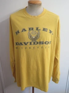Vintage Harley Davidson Ames, IA Crew Neck T-Shirt XL 46-48" Euro 58 - Yellow - Picture 1 of 8