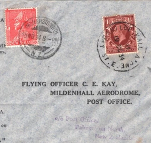 GB/NUEVA ZELANDA Franqueo Mixto *CARRERA AÉREA* AUSTRALIA Cubierta 1934 Mildenhall MA336 - Imagen 1 de 8