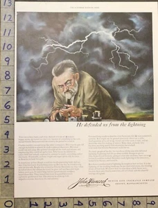 1952 MUTUAL LIFE INSURANCE SCIENTIST LIGHT CHARLES STEINMETZ MATHEMATICIAN 29102 - Picture 1 of 1