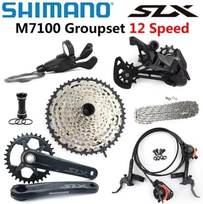 Juego de bielas bicicleta MTB Shimano SLX M7100 1x12 velocidades 30T 32T 34T 170 mm 175 mm Foto 1 de 4