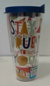 NEW Tervis Stay True to You 2017 Decorated Tumbler with Blue Lid 24oz - Picture 1 of 5