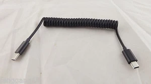 USB 3.1 C Type Male To Mini 5 Pin Male Spiral Coiled Data Sync Charger Cable 1m - Picture 1 of 5