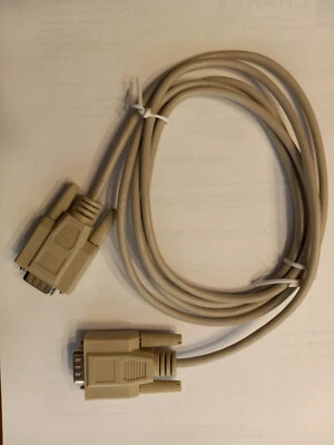 6 Ft. Serial RS-232 DB9 Male to DB9 Male Data Cable Straight Through Wiring - Image 1 of 4
