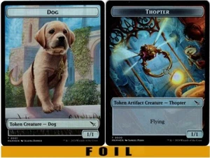 1x MTG - DOG \\ THOPTER TOKEN #01/20 - FOIL - Murders at Karlov Manor - Picture 1 of 1