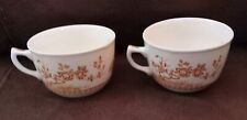Vintage Furnival Porcelain Brown Quail Tea Two Cups 2-3/8”  Saucer Lot Of 3