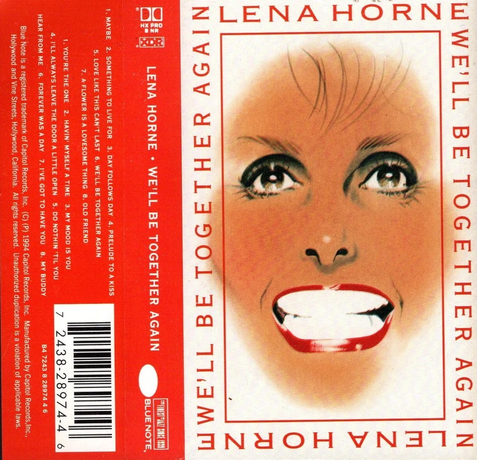 LENA HORNE "WE'LL BE TOGETHER AGAIN" CASSETTE 1994 blue note - Image 1 of 1