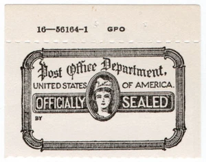 (I.B) US Postal Service : Officially Sealed Label (marginal) - Picture 1 of 1