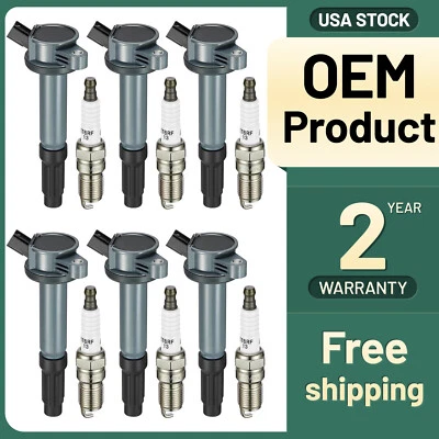 6 Ignition Coils Pack DG514 and Spark Plug For 2006-2009 Mazda Tribute 3.0L V6 - Image 1 of 4