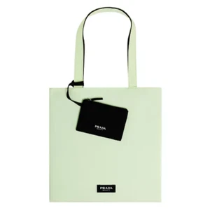 Prada Beauty Schultertasche hellgrün mit kleiner schwarzer Tasche (neu mit Staubbeutel) - Bild 1 von 2