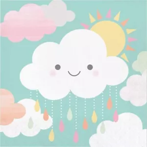 Sunshine Baby Shower Cloud Cute Baby Shower Party Paper Luncheon Napkins - Picture 1 of 1