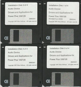 Power Plus 100/120 by Vibra Software Drivers & Applic ~ 3.5 disk set of 4 ~ 1995 - Picture 1 of 2