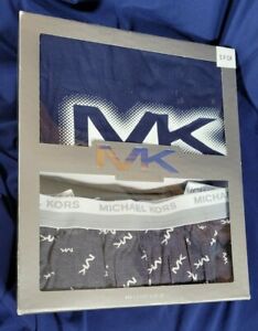 Michael Kors 2 Pc Sleep Set Small Navy Blue logo Top & Bottom PJs Loungewear