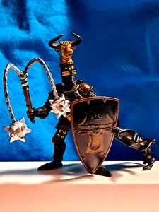 Knight Templar Warrior Gold & Black Action Figure by Papo w/ Bull Helmet Shield - Picture 1 of 12