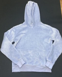 Girl's Athleta Light Blue Velour Hoodie Size 12 EUC - Picture 1 of 3