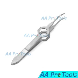 AA Pro: Schaaf Foreign Body Curved Forceps Fine Grooved Jaws - Picture 1 of 3