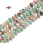 Mix Natural Gemstone Pebble Nugget Slice Chips Beads Size 10-11mm 15.5'' Strand
