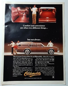 1981 Oldsmobile Vintage Print Ad Custom Cruiser Station Wagon Family Diesel GM - Picture 1 of 1