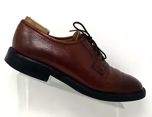 Oxford Peal & Co Brooks Brothers de cuero granulado borgoña talla 10D para hombre - Imagen 1 de 12